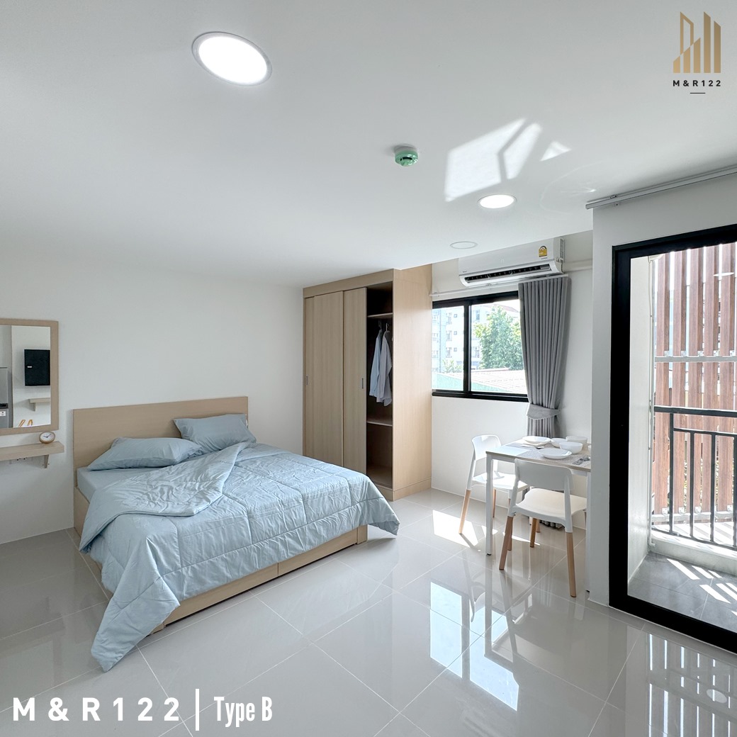 อพาร์ทเมนต์ M&R 122 ห้องกว้าง แอร์ น้ำอุ่น เฟอร์ฯ ครบ เดินทางสะดวก โทร 0889128995