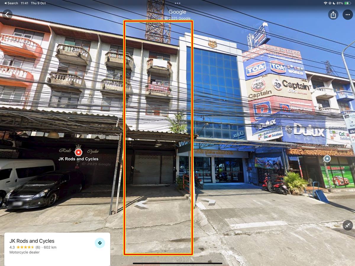 ขายอาคารพาณิชย์ ติดถนน 4 ชั้น 1 คูหา เมืองสมุทรปราการ โทร 0965540198 ราคาต่อรองได้