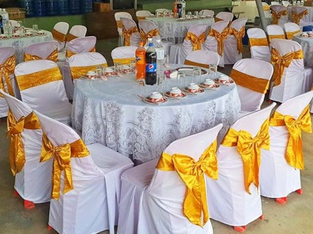 ขาย สินค้า สำหรับโรงแรมและอีเวนต์ทุกประเภท รับผลิตผ้าคลุมเก้าอี้สกรีนชื่อ-ราคาส่ง ถูกงานวัดงานบุญงานเลี้ยง ผ้าคลุมโต๊ะจีน-โต๊ะกลมราคาโรงงาน ขายผ้าคลุมเก้าอี้ราคาถูก